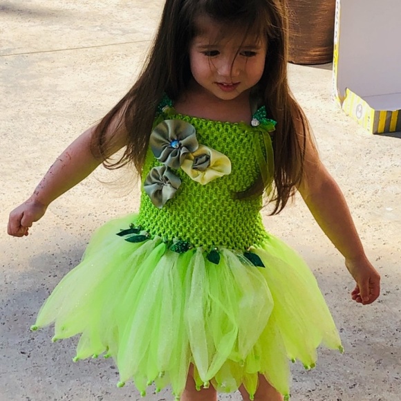 TINKERBELL couture tutu dress/costume - Picture 1 of 8